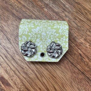 Vintage Silver Knot Earrings